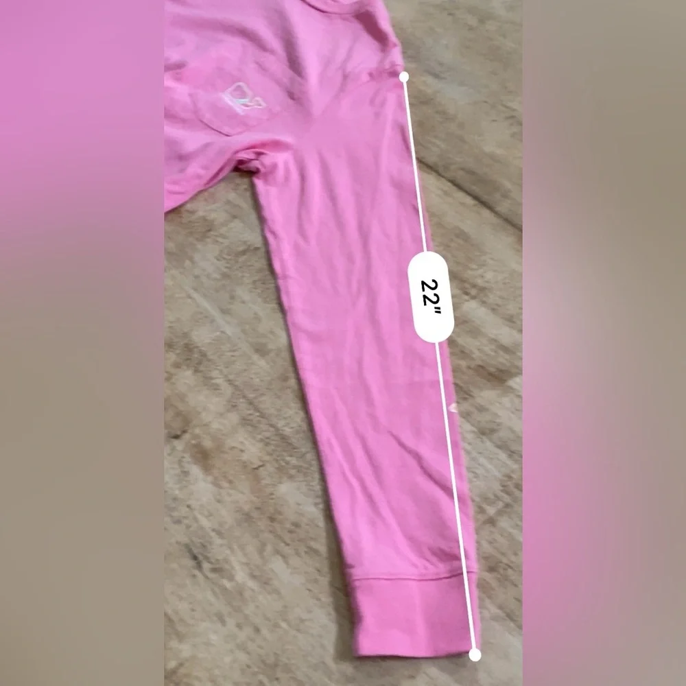 Vineyard Vines Girls’ Sz L (16) Cutty Pink‎ Cookie Whale Long Sleeve Pocket Tee